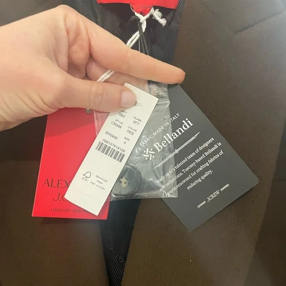 Alex Eagle X J. Crew Double-Breasted Overcoat Dark Brown Size 4 - Picture 9 of 13